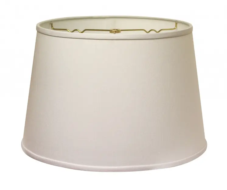 16" White Rounded Empire Slanted No Slub Lampshade