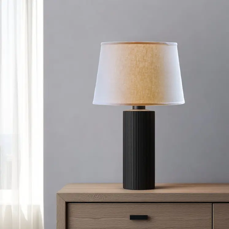 16" Parchment Biege Rounded Empire Slanted Linen Lampshade