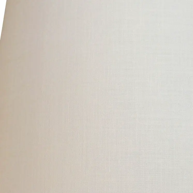 16" White Rounded Empire Slanted Linen Lampshade