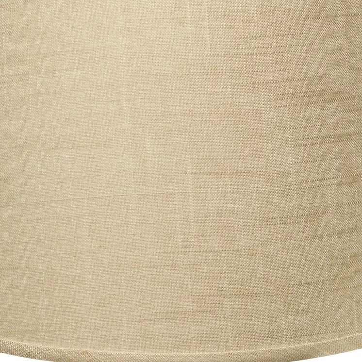 18" Light Wheat Rounded Empire Slanted Linen Lampshade