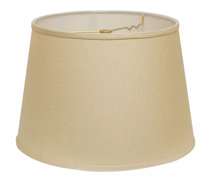 18" Parchment Biege Rounded Empire Slanted Linen Lampshade
