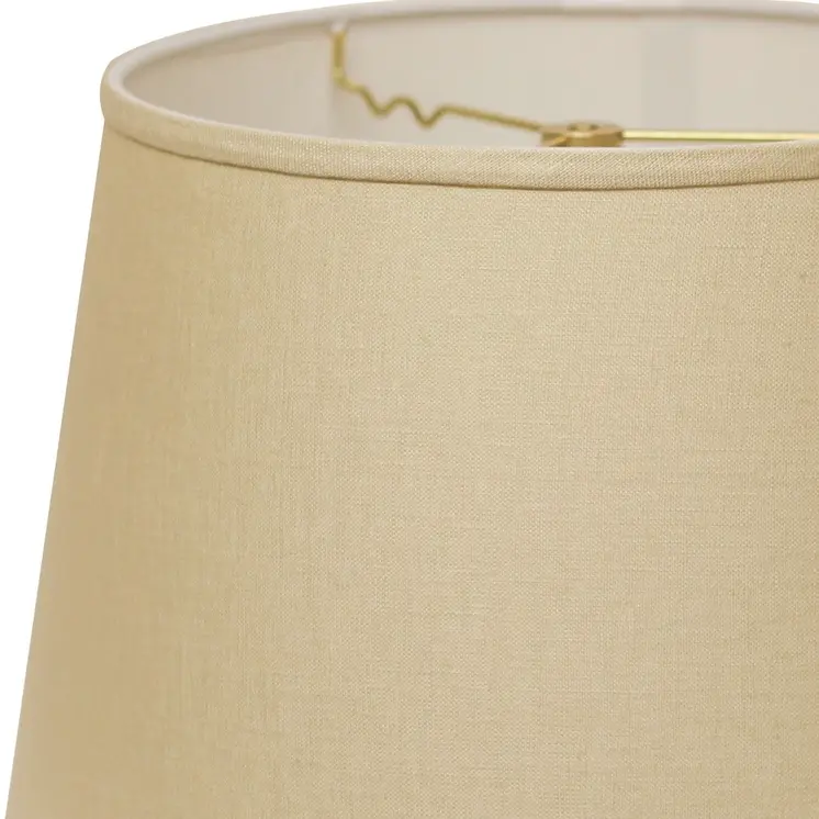 18" Parchment Biege Rounded Empire Slanted Linen Lampshade
