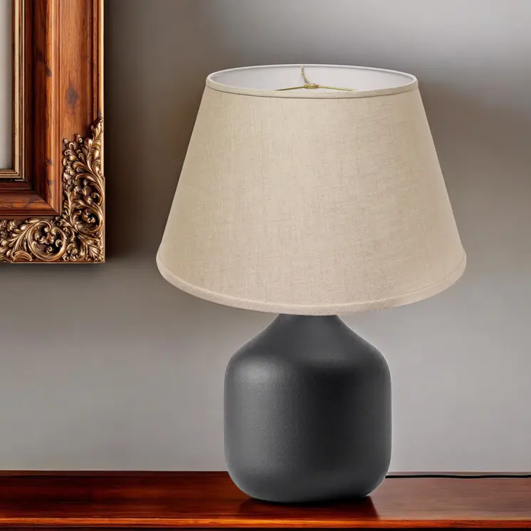 18" Dark Wheat Rounded Empire Slanted Linen Lampshape