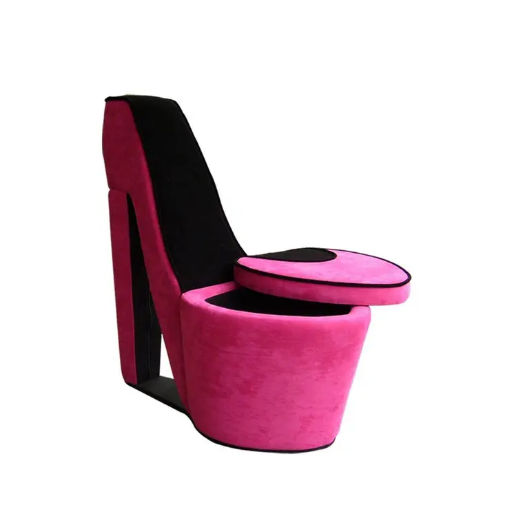 32" Pink Faux Suede Side Chair