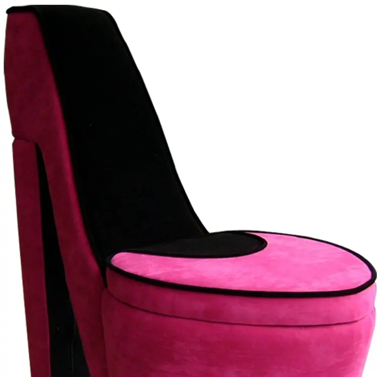 32" Pink Faux Suede Side Chair