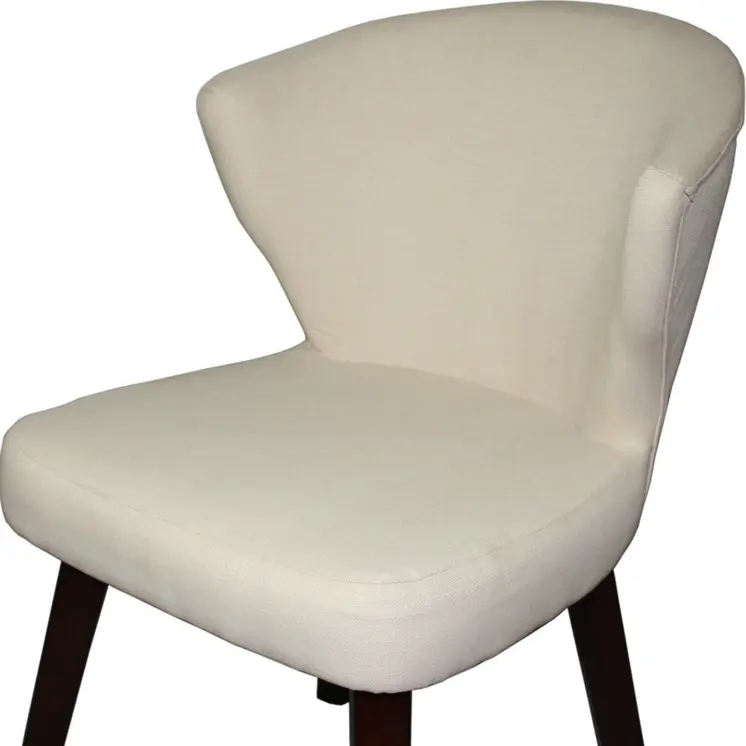 21" Cream Linen Blend Side Chair