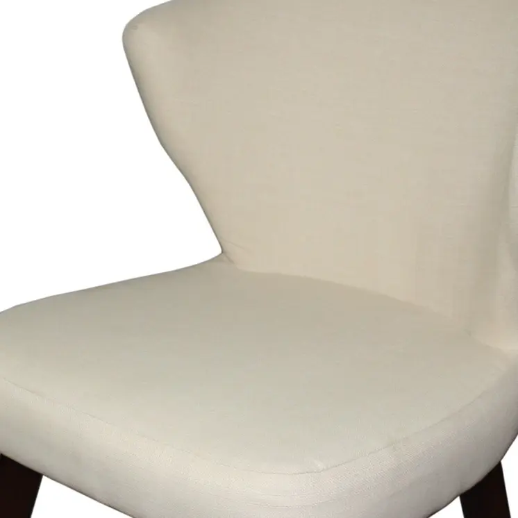 21" Cream Linen Blend Side Chair