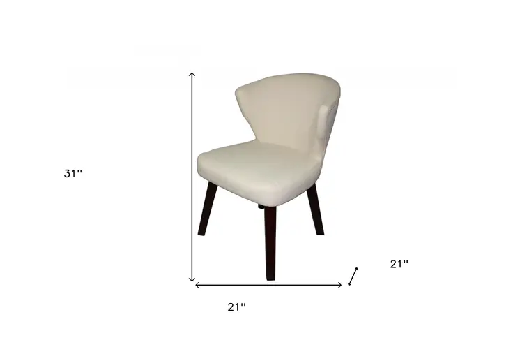 21" Cream Linen Blend Side Chair