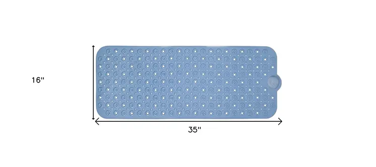 40" Blue Bubbles Non Slip Bathtub Mat