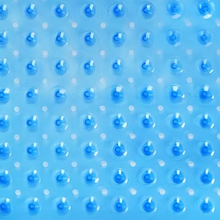 40" Translucent Blue Bubbles Non Slip Bathtub Mat