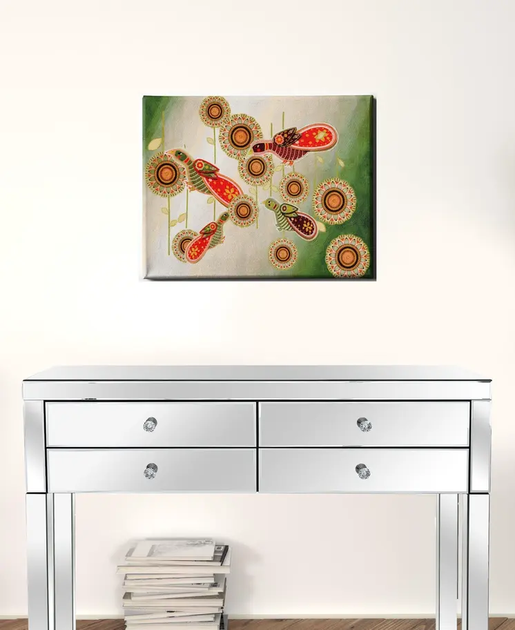 Cosmic Birds Matte Canvas 1 Wrapped Canvas Print Wall Art