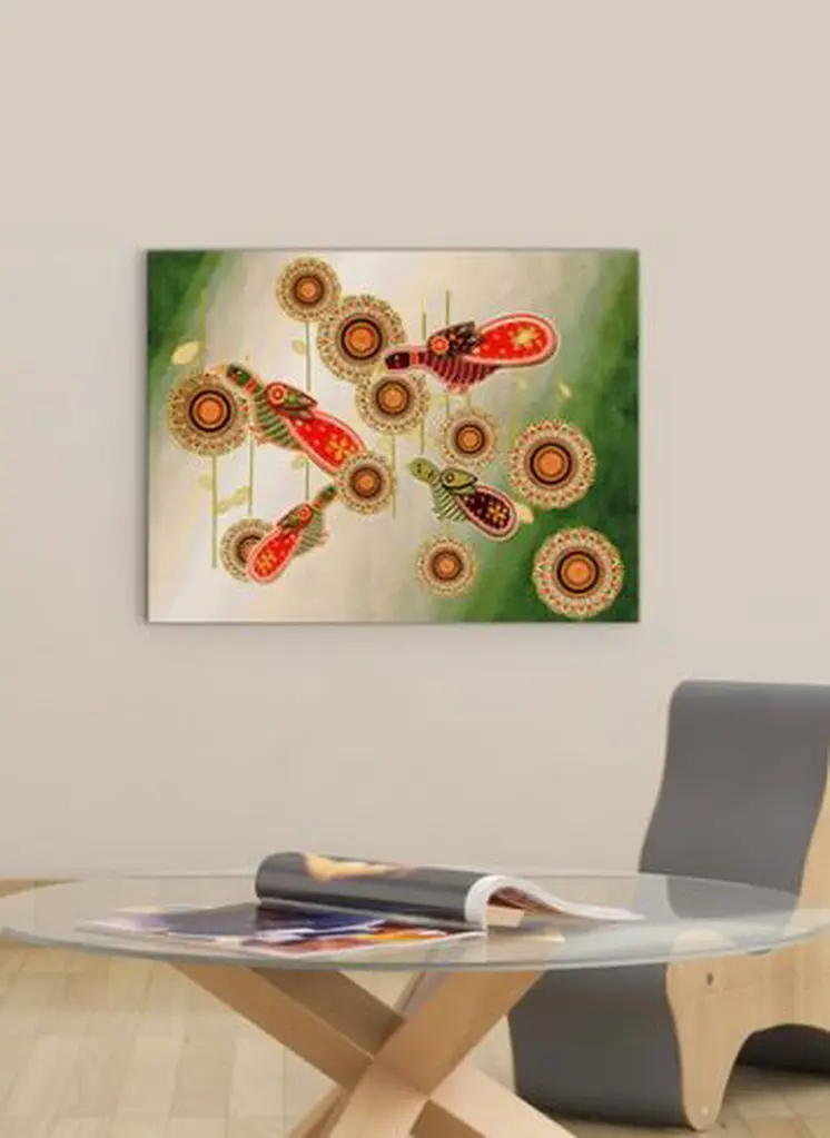 Cosmic Birds Matte Canvas 1 Wrapped Canvas Print Wall Art