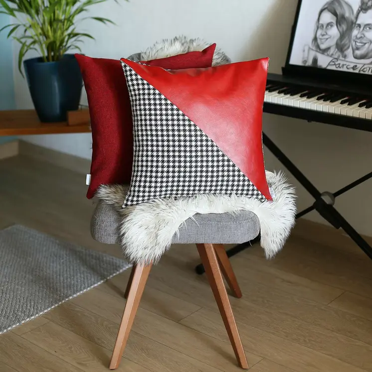 18" Red Throw Pillow Cover