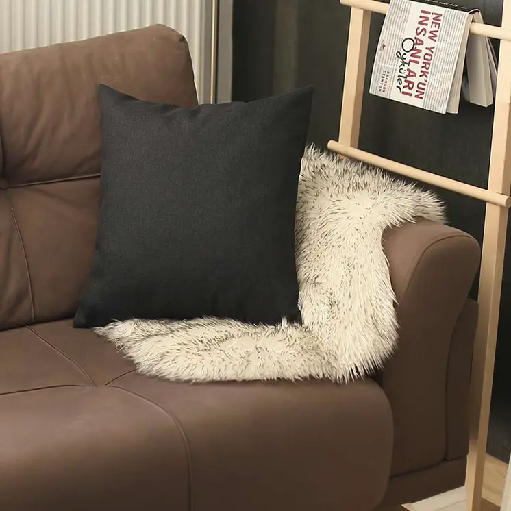 18" Black Throw Pillow Cover