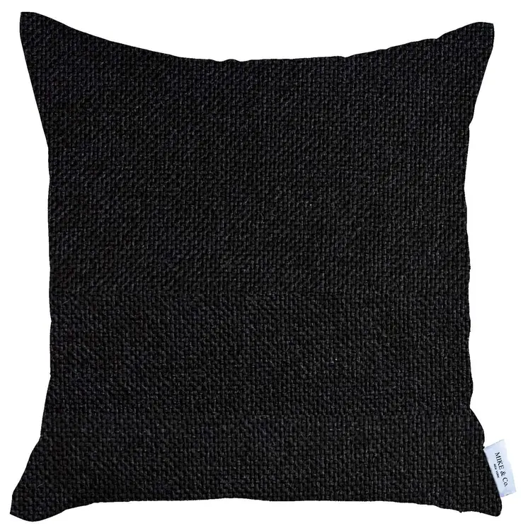 18" Black Throw Pillow Cover