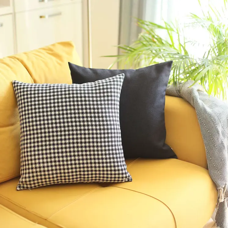 18" Black Throw Pillow Cover