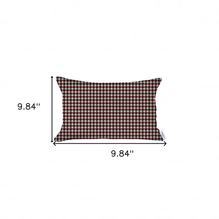 12" X 20" Red Lumbar Throw Pillow Cover