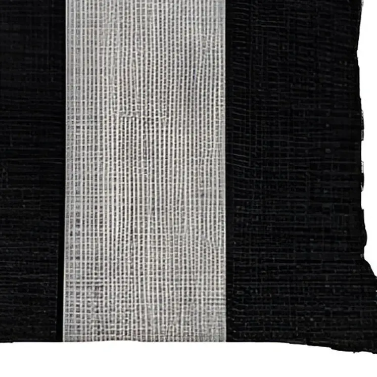Set Of Two 18" X 18" Grey And Black Geometric Zippered Handmade Polyester Throw Pillow