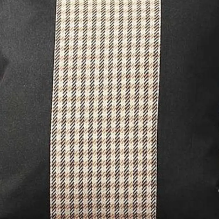 Set of Two 18" Black Brown and White Houndstooth Fabric Throw Pillows