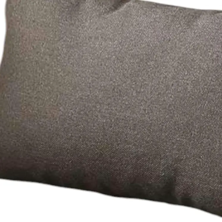 Set of Four 12" X 20" Black Fabric Lumbar Throw Pillows