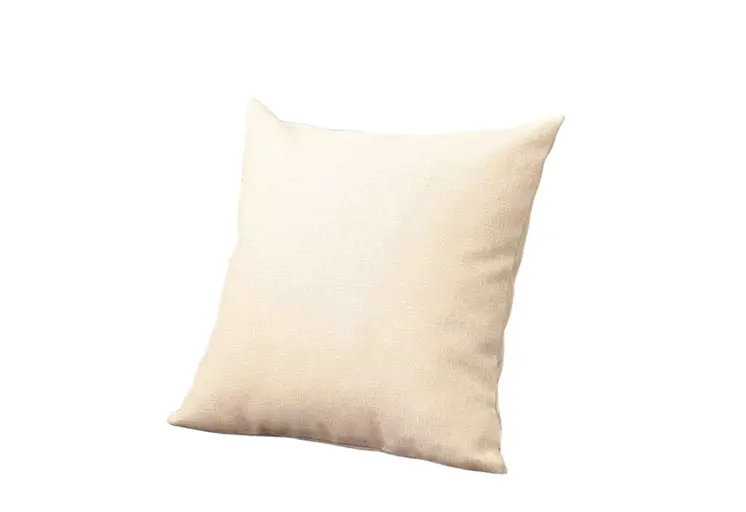 Set of Four 18" Ivory Fabric Throw Pillows