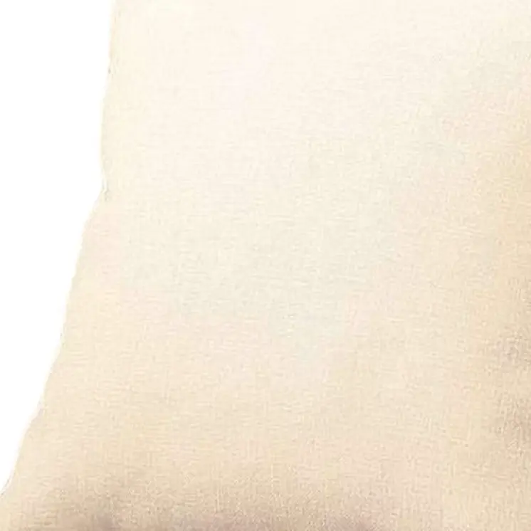 Set of Four 18" Ivory Fabric Throw Pillows