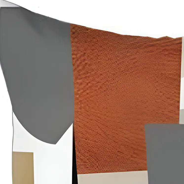 Set of Four 18" Ivory Gray And Orange Abstract Fabric Throw Pillows