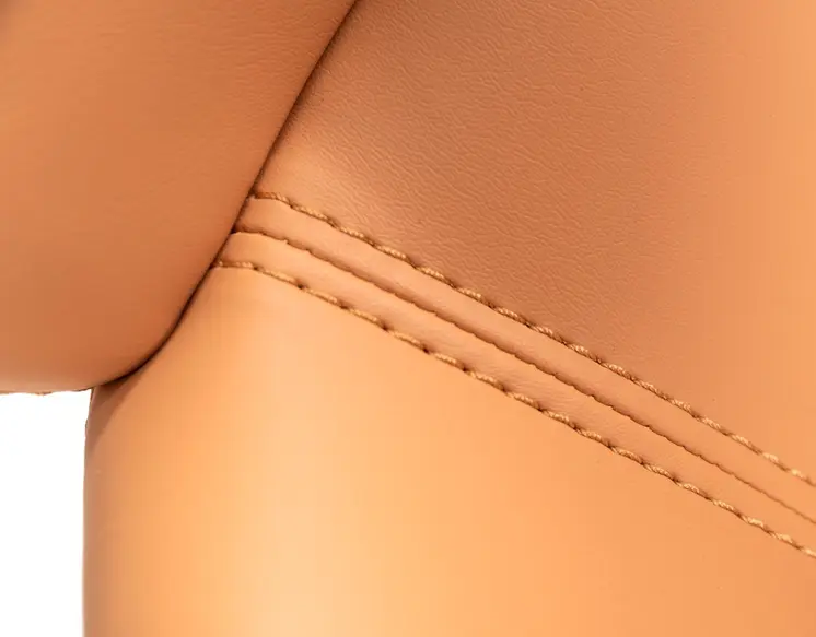 Peach Upholstered Fabric Dining Arm Chair