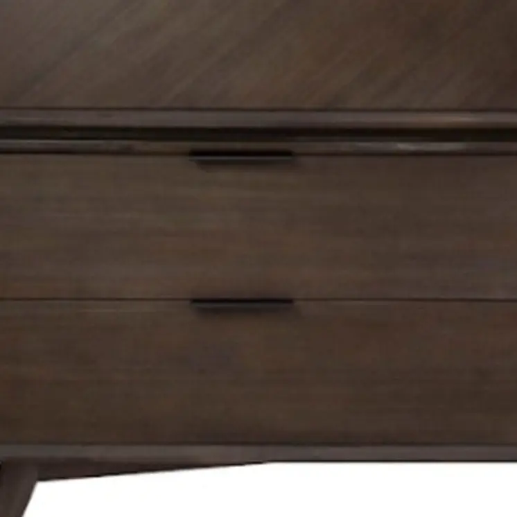 65" Acacia Solid Wood Six Drawer Double Dresser