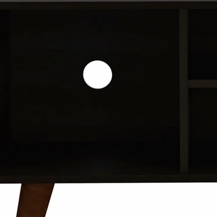 45" Black Open Shelving TV Stand