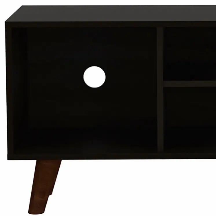45" Black Open Shelving TV Stand