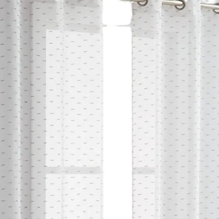 Set of Two 96" Silver Sprinkled Embellishment Window Curtain Panels