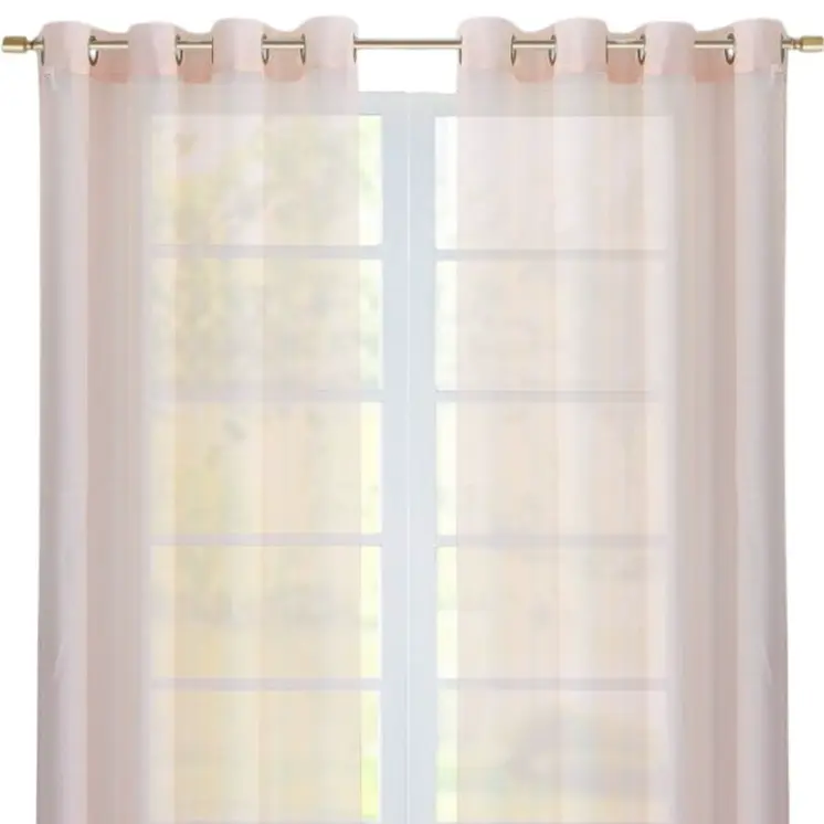 Set of Two 84"  Blush Solid Modern Window Panels