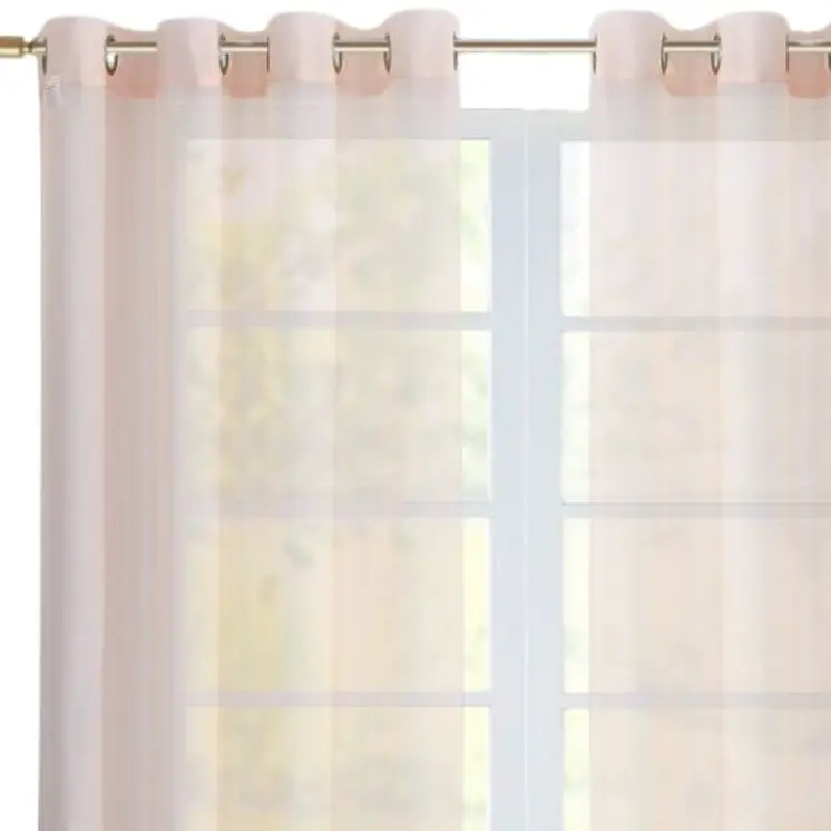 Set of Two 84"  Blush Solid Modern Window Panels