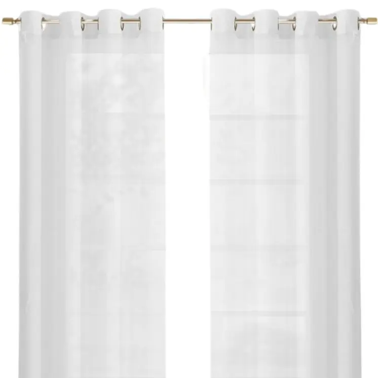 Set of Two 84"  White Solid Modern Window Panels