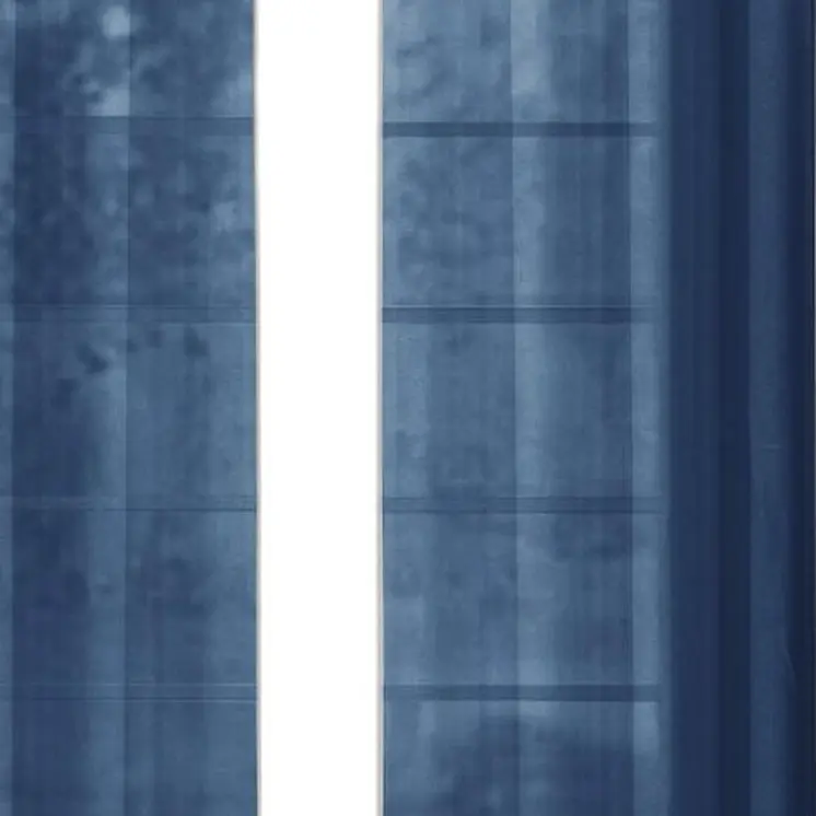 Set of Two 84"  Blue Solid Modern Window Panels