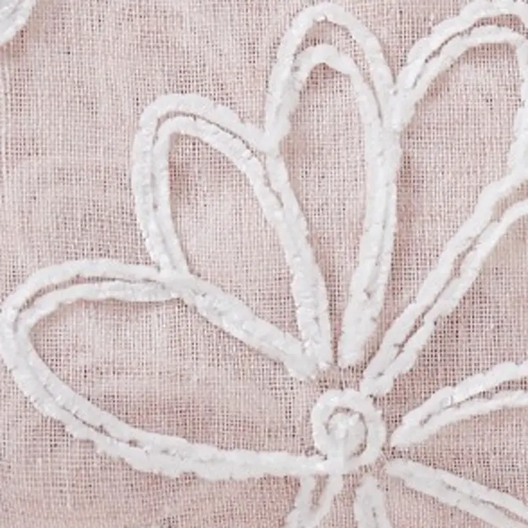 Set of Two 96"  Blush Floral Embroidered Window Panels