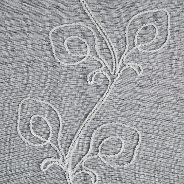 Set of Two 96"  Silver Boho Embroidered Window Panels