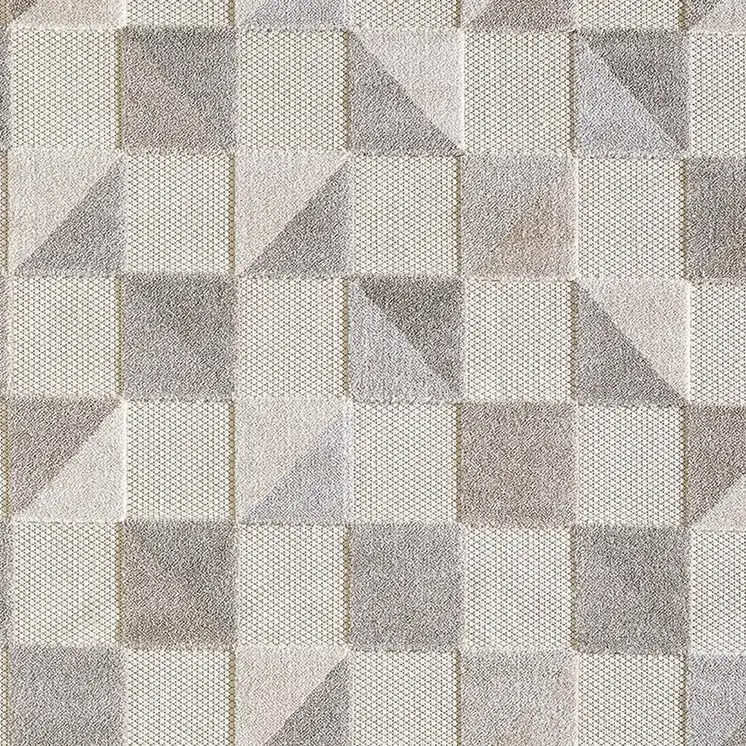 5' X 7' Gray Geometric Stain Resistant Indoor Outdoor Area Rug