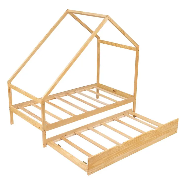 Natural Wood Twin with Trundle
