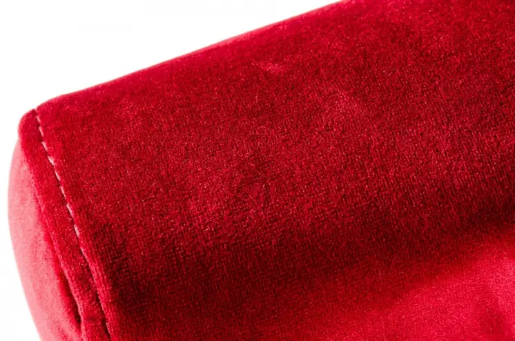 22" Red And Gold Velvet Arm Chair
