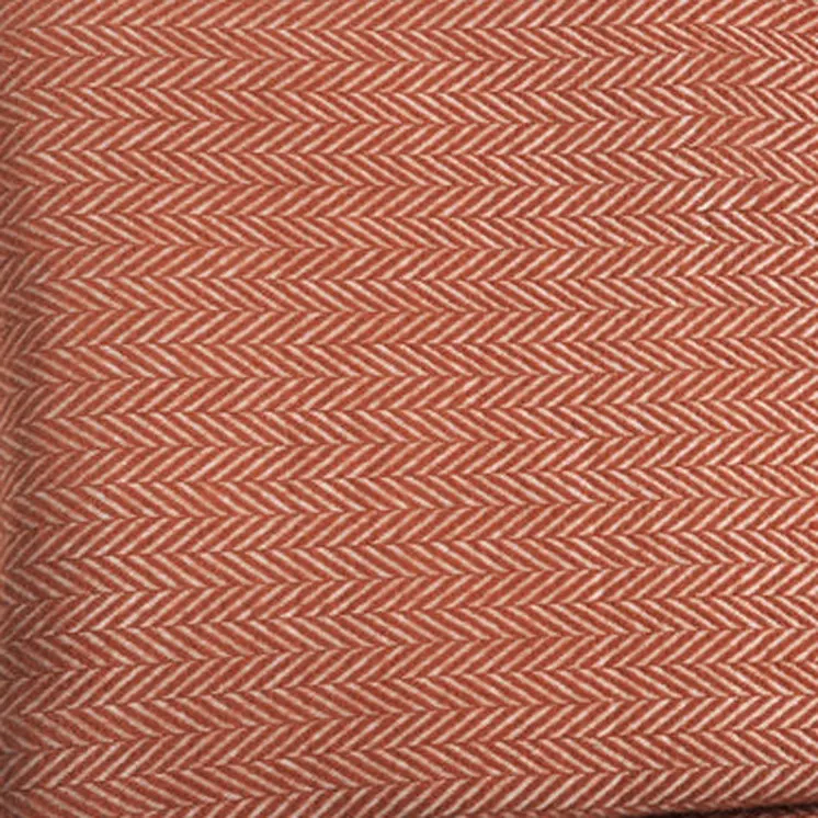 70" X 55" Orange And White Cotton Blend Woven Herringbone Plush Throw Blanket with Tassels