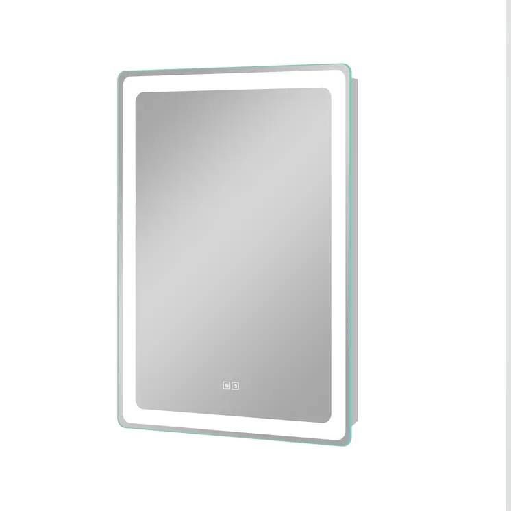 36" Silver Lighted Unframed Bathroom Vanity Mirror