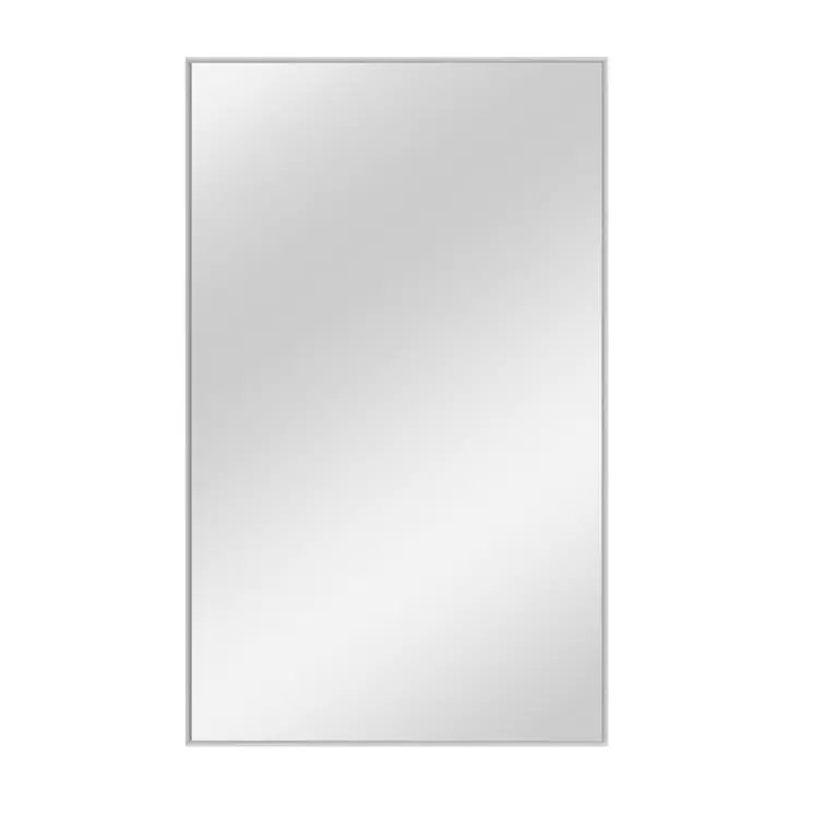 59" Silver Metal Framed Accent Mirror