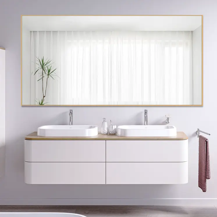 71" Gold Metal Framed Bathroom Vanity Mirror
