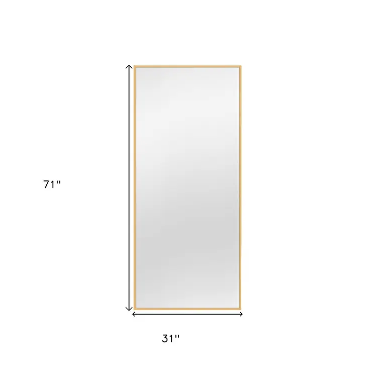 71" Gold Metal Framed Bathroom Vanity Mirror