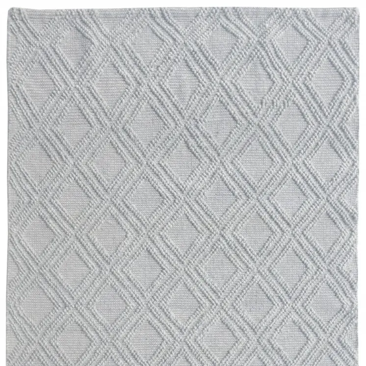 5' X 7' Gray Geometric Handmade Area Rug