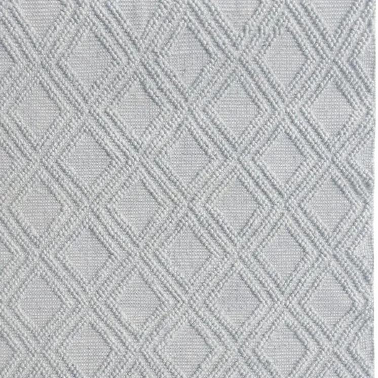 8' X 11' Gray Geometric Handmade Area Rug