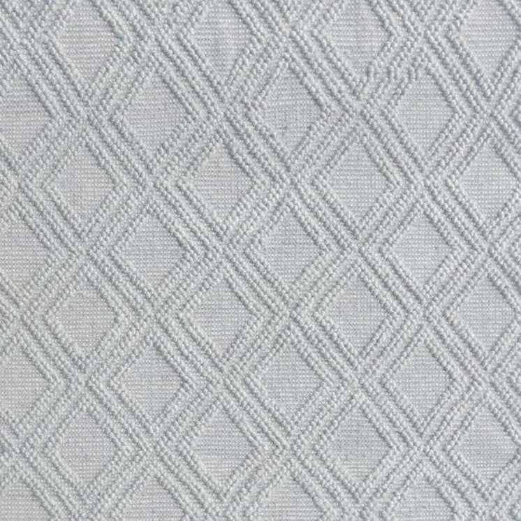 9' X 13' Gray Diamond Lattice Modern Area Rug
