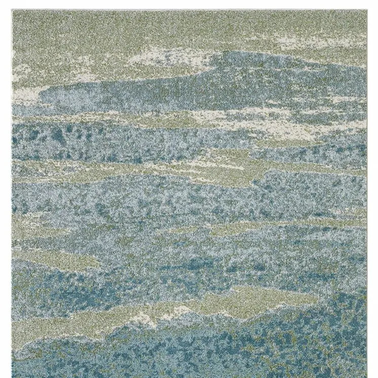 8' X 11' Blue Abstract Area Rug
